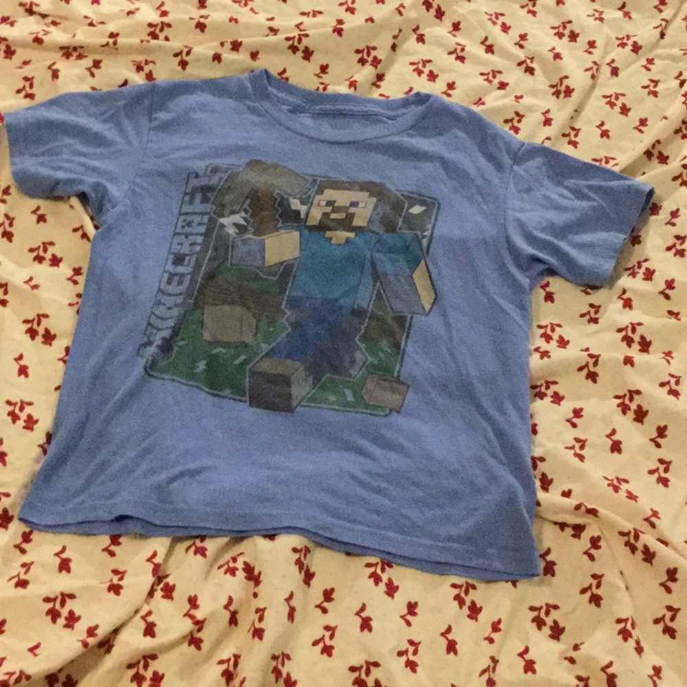 Minecraft blue t-shirt